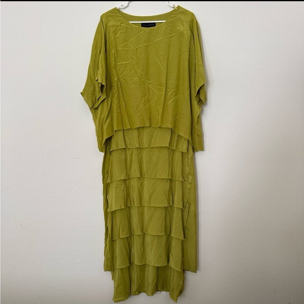 Zara Yellow Midi Dress - Picture 2 of 4